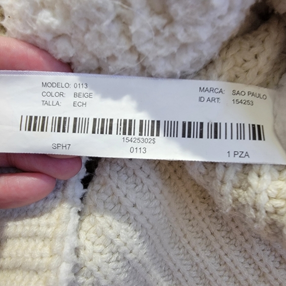 Sao Paulo Wool Blend Hooded Cardigan Sweater Fleece Lined Wood Toggle Buttons S - Picture 9 of 12